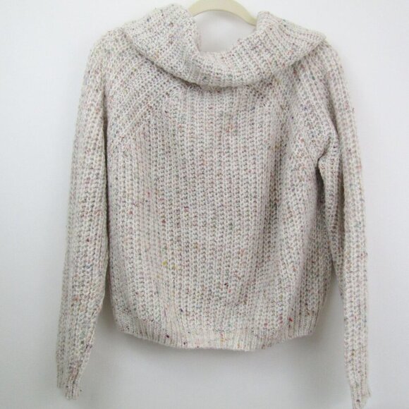 Moon & Madison M NWT Chunky Cowl Knit Confetti Cropped Minimalist Sweater Cozy - Picture 5 of 10